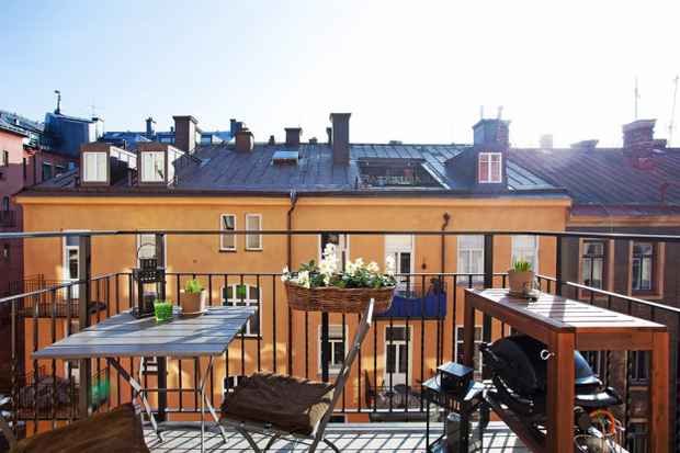 Фотография: Балкон, Терраса в стиле Прованс и Кантри, Скандинавский, Малогабаритная квартира, Квартира, Дома и квартиры – фото на INMYROOM