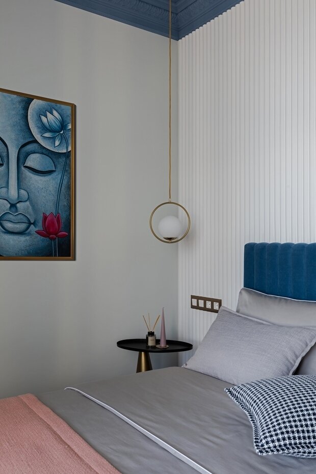 Фотография: Спальня в стиле Классический, Современный, Эклектика, Квартира, Проект недели, Санкт-Петербург, 3 комнаты, 60-90 метров, Олеся Парамонова – фото на INMYROOM