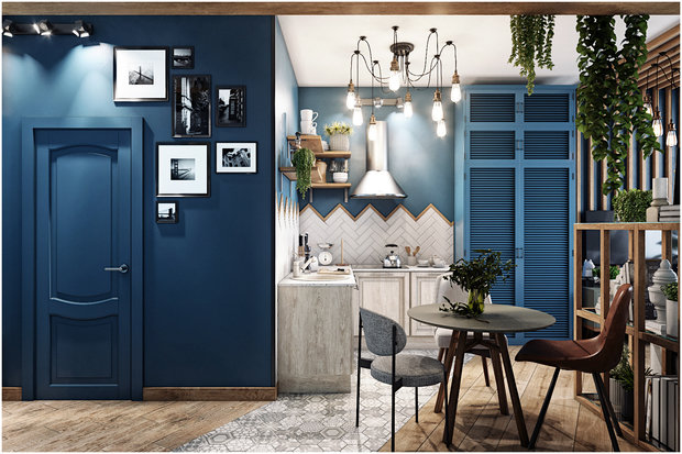 Фотография: Кухня и столовая в стиле Лофт, Эко, Современный, Квартира, Студия, Проект недели, Макс Жуков, ToTaste Studio, Монолитный дом, до 40 метров – фото на INMYROOM