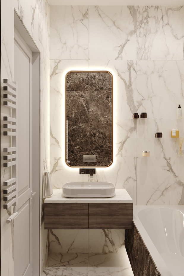 Фото из портфолио Квартира 73 кв. м. в современном стиле ЖК  Новочерёмушкинская 17 – фотографии дизайна интерьеров на INMYROOM