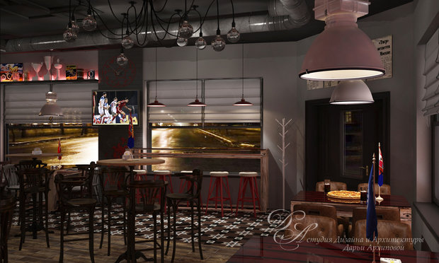 Фото из портфолио League bar. Спорт-бар – фотографии дизайна интерьеров на INMYROOM