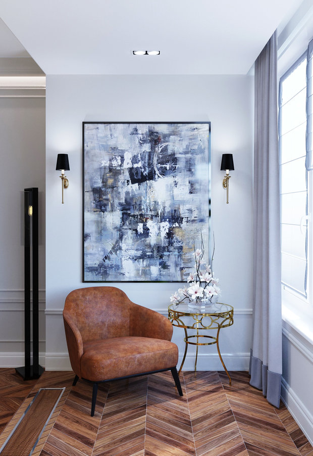 Фото из портфолио Квартира в стиле современная классика - ул. 1905 г. Спальня Хозяйская – фотографии дизайна интерьеров на INMYROOM