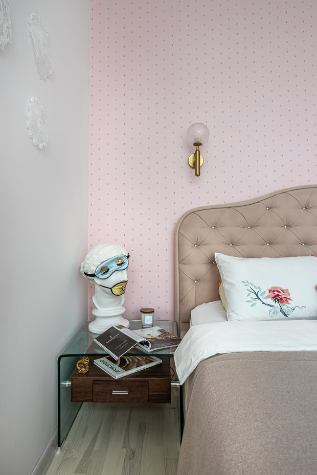 Фотография: Спальня в стиле Классический, Современный, Квартира, Проект недели, Москва, 3 комнаты, 60-90 метров, Елена Рязанова – фото на INMYROOM