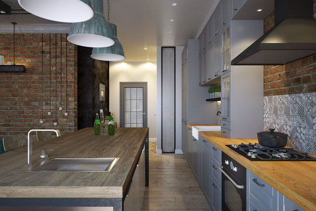 Фотография: Кухня и столовая в стиле Лофт – фото на INMYROOM