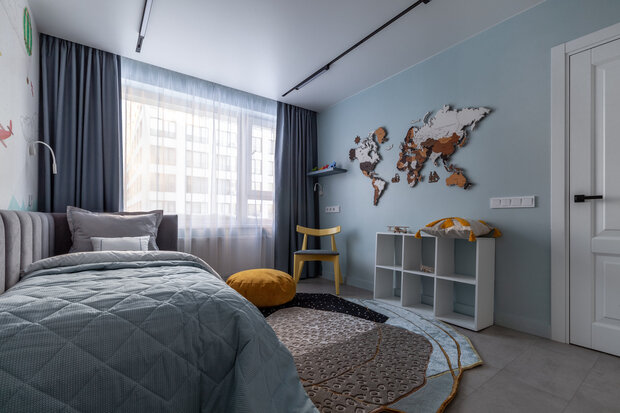 Фотография: Детская в стиле Современный, Квартира, Проект дня, Новосибирск, 4 и больше, 60-90 метров, Монолитно-кирпичный, Лиана Акопян – фото на INMYROOM