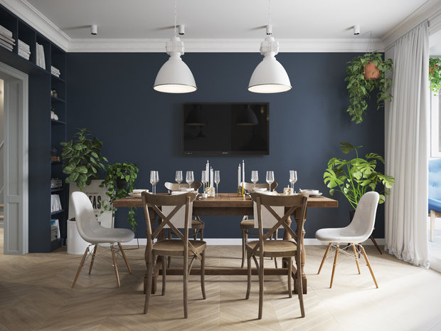 Фотография: Кухня и столовая в стиле Скандинавский, Квартира, Проект недели, Санкт-Петербург, Более 90 метров, Денис Красиков, Cartelle Design, двухуровневая квартира – фото на INMYROOM