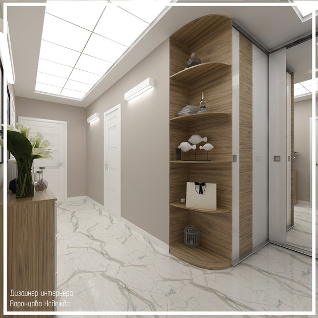 Фото из портфолио Светлая квартира 75 кв.м. – фотографии дизайна интерьеров на INMYROOM