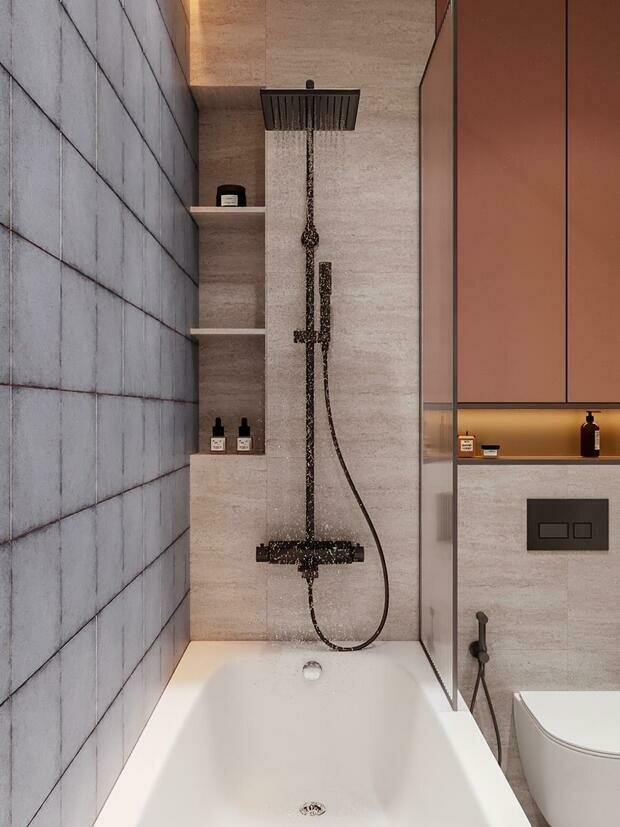 Фотография: Ванная в стиле Современный, Винтажный, Квартира, Проект недели, Санкт-Петербург, 2 комнаты, до 40 метров, 40-60 метров, Студия дизайна Максимаджи – фото на INMYROOM