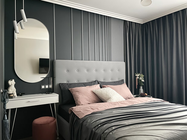 Фото из портфолио Спальня в черничном цвете – фотографии дизайна интерьеров на INMYROOM