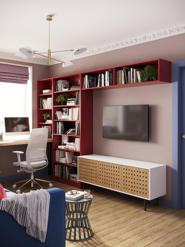 Фотография: Кабинет в стиле Современный, Эклектика, Квартира, Проект дня, Санкт-Петербург, Ирина Собыленская, Панельный дом, 3 комнаты, 40-60 метров, 60-90 метров – фото на INMYROOM