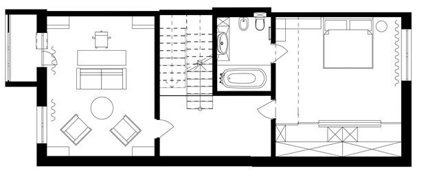 Фотография: Планировки в стиле , Проект дня, Таунхаус, Кирпичный дом, 3 комнаты, Более 90 метров, современный с элементами лофта, Оренбург, Евгения Черепанова – фото на INMYROOM