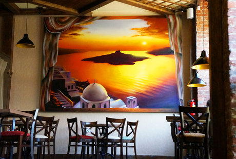 Роспись интерьера в ресторане "Capri"