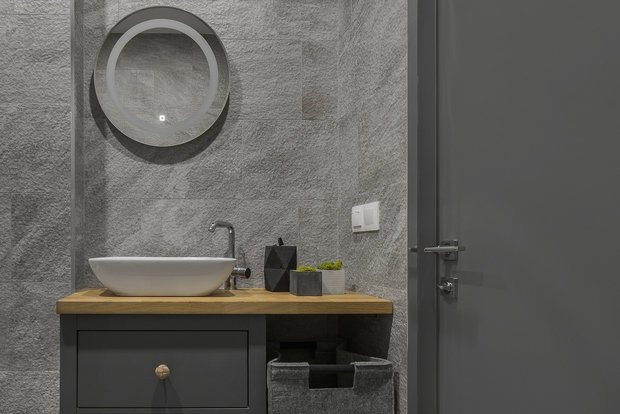 Фотография: Ванная в стиле Скандинавский, Лофт, Современный, Квартира, Студия, Проект недели, Москва, Ольга Мелекесцева, Монолитный дом, до 40 метров, Александра Ермилова – фото на INMYROOM