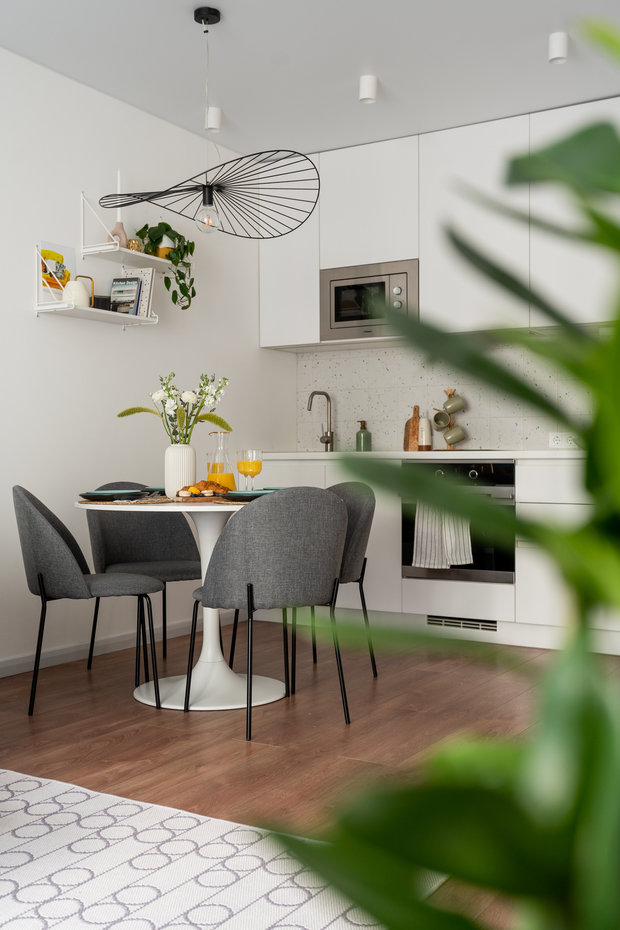 Фотография: Кухня и столовая в стиле Современный, Квартира, Проект недели, Москва, 1 комната, 40-60 метров, Анастасия Заркуа – фото на INMYROOM