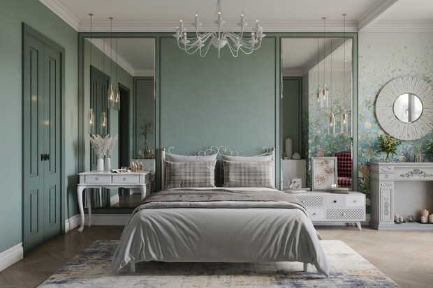 Фотография: Спальня в стиле Классический, Эклектика, Квартира, Проект недели, Монолитный дом, 2 комнаты, 40-60 метров, 60-90 метров, Истра, Andrei Lobin Design Buro, Андрей Лобин – фото на INMYROOM