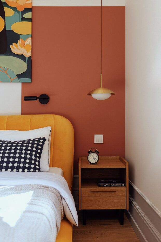 Фотография: Спальня в стиле Современный, Джапанди, Квартира, Проект дня, Ростов-на-Дону, 2 комнаты, 40-60 метров, Бохо – фото на INMYROOM