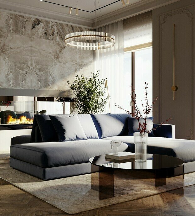 Фото из портфолио Квартира в стиле "Современная классика" 130 кв.м. – фотографии дизайна интерьеров на INMYROOM