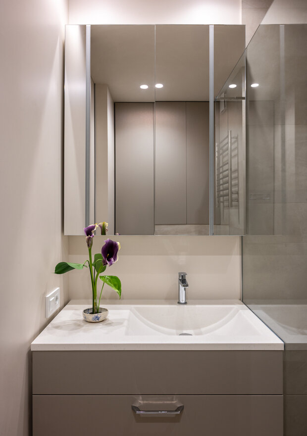 Фотография: Ванная в стиле Современный, Малогабаритная квартира, Квартира, Проект дня, Минск, 1 комната, до 40 метров – фото на INMYROOM