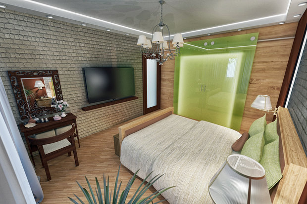 Фото из портфолио Спальня с элементами эко-стиля – фотографии дизайна интерьеров на INMYROOM