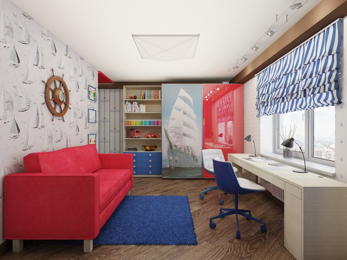 Фотография: Детская в стиле Современный, Скандинавский, Квартира, Россия, Планировки, Аксессуары, Мебель и свет, Белый, Проект недели, Москва, Красный, Бежевый, Dulux, Синий, Голубой, Коричневый, ИКЕА, Елена Булагина, Casadeco, Нappy Home, Mr. Doors, Shaggy Diamond, Legrand, Markslojd, Sonex, бюро "Капитель" (Москва), спортивный уголок в детской, детская в морском стиле, детская для двоих братьев, детская для мальчиков – фото на INMYROOM Фотография: Детская в стиле Современный, Скандинавский, Квартира, Россия, Планировки, Аксессуары, Мебель и свет, Белый, Проект недели, Москва, Красный, Бежевый, Dulux, Синий, Голубой, Коричневый, ИКЕА, Елена Булагина, Casadeco, Нappy Home, Mr. Doors, Shaggy Diamond, Legrand, Markslojd, Sonex, бюро "Капитель" (Москва), спортивный уголок в детской, детская в морском стиле, детская для двоих братьев, детская для мальчиков – фото на INMYROOM