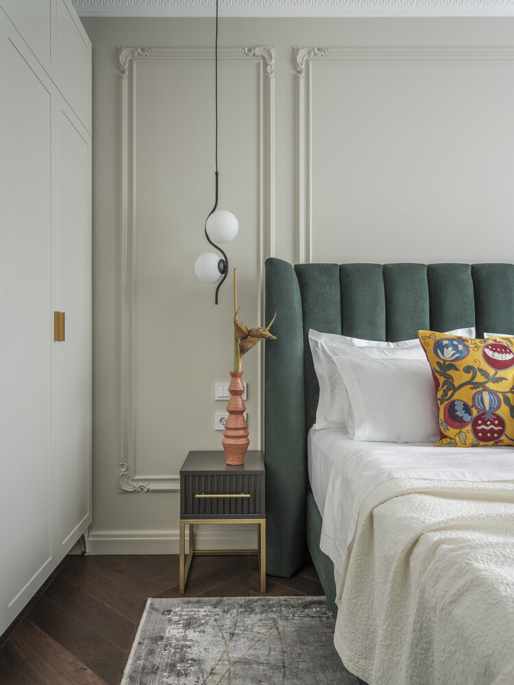 Фотография: Спальня в стиле Классический, Современный, Эклектика, Квартира, Проект недели, Москва, 2 комнаты, 40-60 метров, Виолетта Голубева, Golubeva design&architecture – фото на INMYROOM Фотография: Спальня в стиле Классический, Современный, Эклектика, Квартира, Проект недели, Москва, 2 комнаты, 40-60 метров, Виолетта Голубева, Golubeva design&architecture – фото на INMYROOM