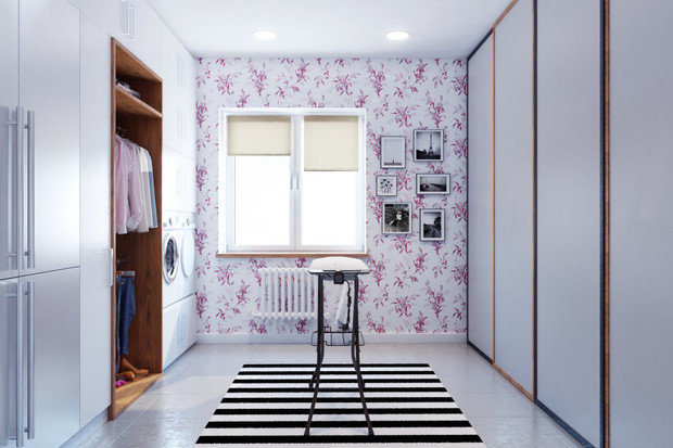 Фотография: Гардеробная в стиле Скандинавский, Дом, Россия, Планировки, Мебель и свет, Белый, Проект недели, Черный, Красный, Зеленый, Бежевый, Желтый, Синий, Серый, Розовый, Голубой, Оранжевый, Бирюзовый, Коричневый, Фуксия, ИКЕА, Дом и дача, Липецк, KAMROCK, Tikkurila, Мария, Keramа Мarazzi, Scvirel, Шипов Лес, Алексей Иванов, Павел Герасимов, Geometrium, дом для тройняшек – фото на INMYROOM