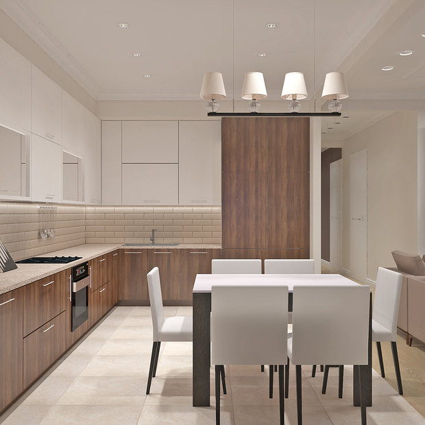 Фото из портфолио ДИЗАЙН ИНТЕРЬЕРА КВАРТИРЫ В МОСКВЕ «ГРИЗАЙЛЬ» – фотографии дизайна интерьеров на INMYROOM