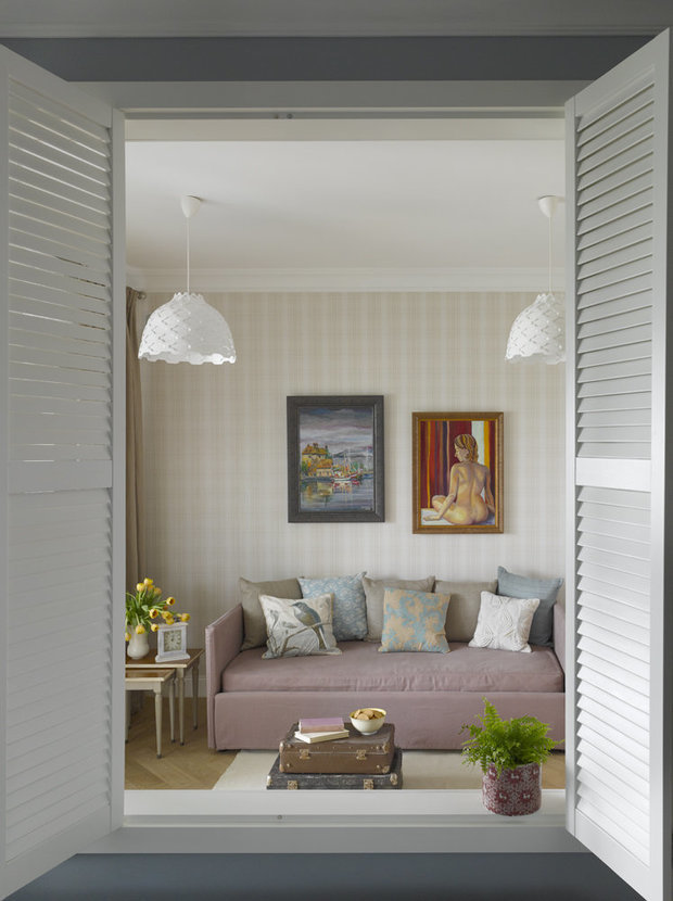 Фотография: Гостиная в стиле Скандинавский, Гид, Наля Зотова, Bon Home Design, Ирина Большакова, LINES, PROSVIRIN DESIGN STUDIO – фото на INMYROOM