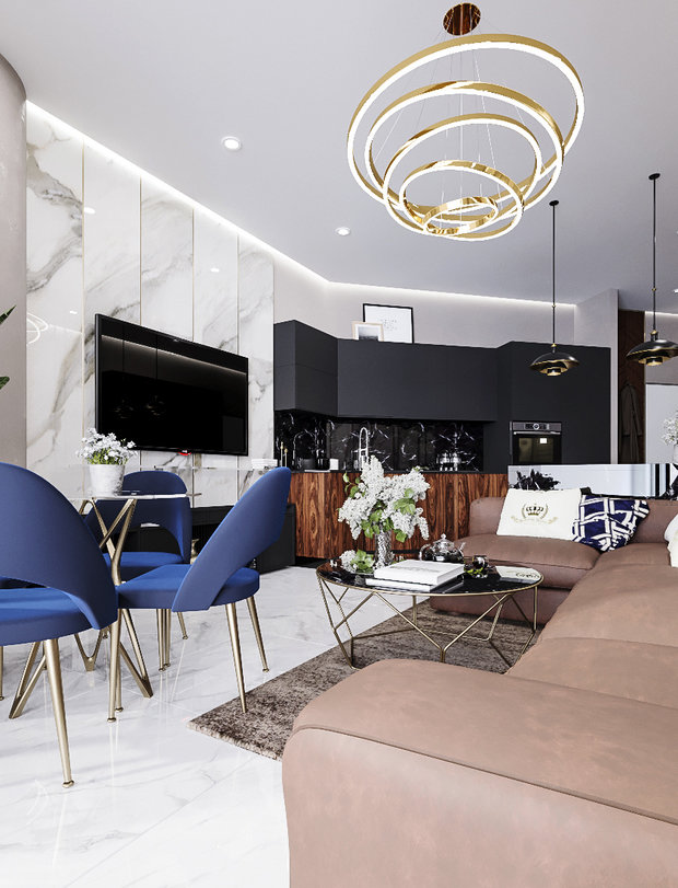 Фото из портфолио Апартаменты 1704 в ЖК Аю-Даг – фотографии дизайна интерьеров на INMYROOM
