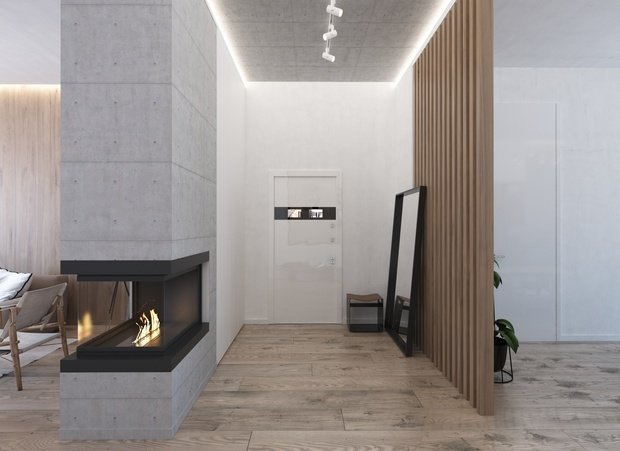 Фотография: Прихожая в стиле Минимализм, Эко, Квартира, Проект недели, Московская область, Королев, Монолитный дом, 4 и больше, Более 90 метров, «Ригель и Балка» – фото на INMYROOM