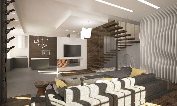 Фото из портфолио Дерево и цемент – фотографии дизайна интерьеров на INMYROOM