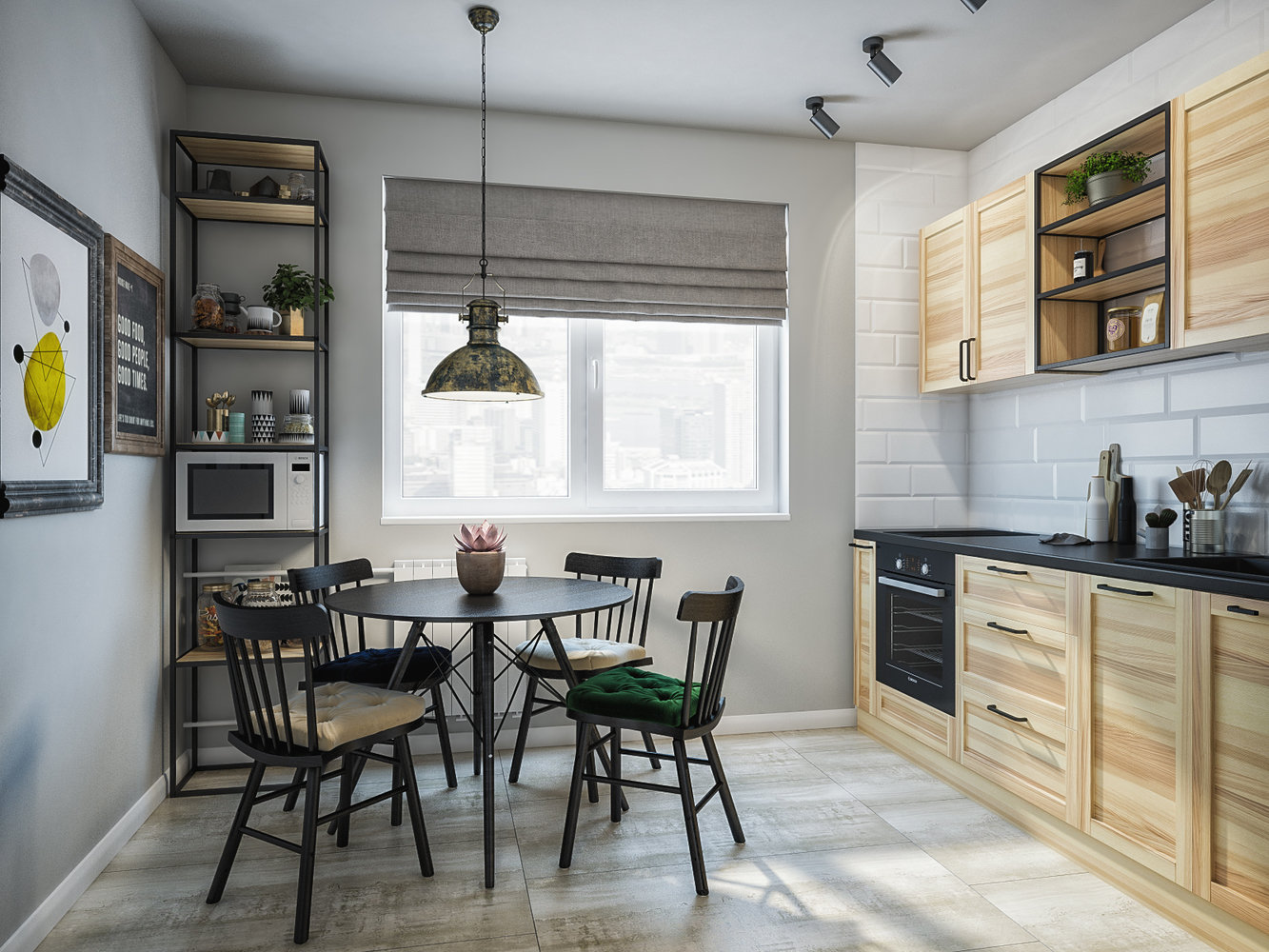 Фотография: Кухня и столовая в стиле Лофт, Ремонт на практике, 1 комната, «Точка дизайна», Иван Миролюбов – фото на INMYROOM Фотография: Кухня и столовая в стиле Лофт, Ремонт на практике, 1 комната, «Точка дизайна», Иван Миролюбов – фото на INMYROOM