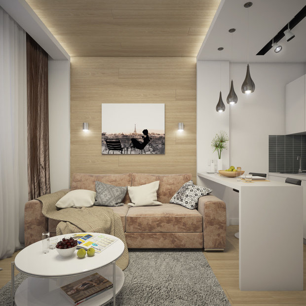 Фото из портфолио Квартира-студия – фотографии дизайна интерьеров на INMYROOM