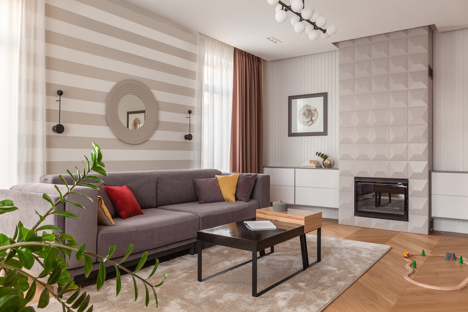 Фотография: Гостиная в стиле Современный, Эклектика, Дом, Проект недели, Дом и дача, 4 и больше, Более 90 метров, Великий Новгород, Лайка Дизайн – фото на INMYROOM