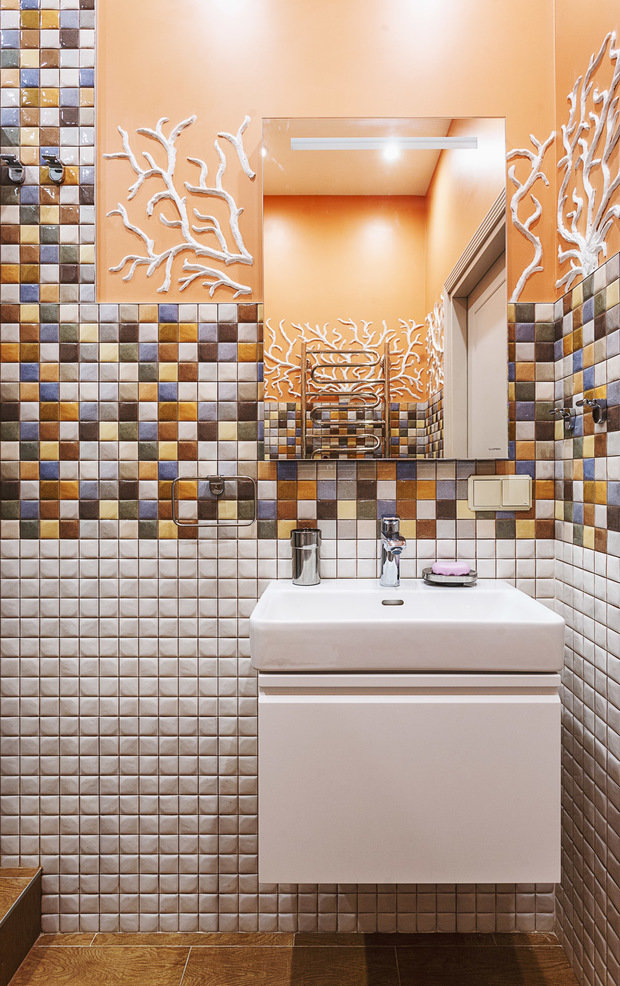 Фотография: Ванная в стиле Современный, Квартира, Проект недели, Москва, Марина Саркисян, Сергей Красюк, новостройка, 4 и больше, Более 90 метров – фото на INMYROOM