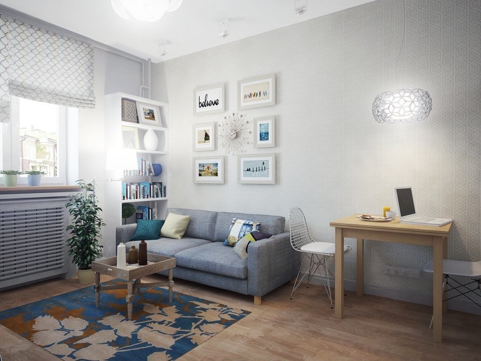 Фотография: Гостиная в стиле Скандинавский, Дома и квартиры, Городские места – фото на INMYROOM