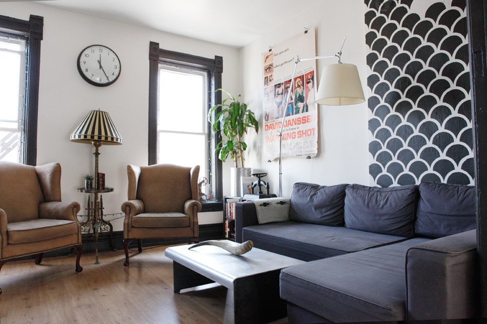 Фотография: Гостиная в стиле , Квартира, США, Дома и квартиры, Библиотека – фото на INMYROOM