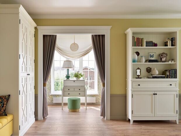 Фотография: Гостиная в стиле Прованс и Кантри, Классический, Эклектика, Дом, Проект дня, Москва, Дом и дача, Блочный дом, 4 и больше, Более 90 метров, Анастасия Беляева – фото на INMYROOM