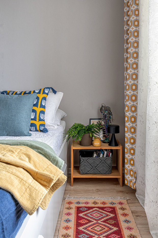 Фотография: Спальня в стиле Скандинавский, Эклектика, Квартира, Проект недели, Красногорск, 1 комната, до 40 метров, Ирина Очирова – фото на INMYROOM