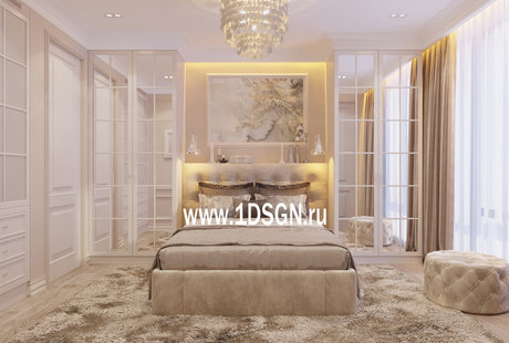Дизайн интерьера Спальня в квартире г. Москва Красная пресня