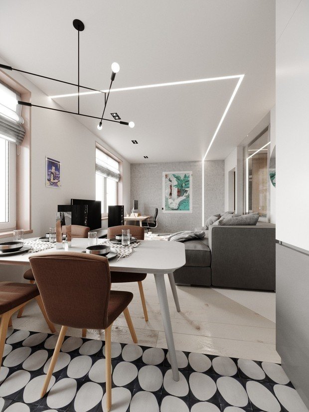 Фото из портфолио Студия для молодого человека. Вид на Елагин – фотографии дизайна интерьеров на INMYROOM