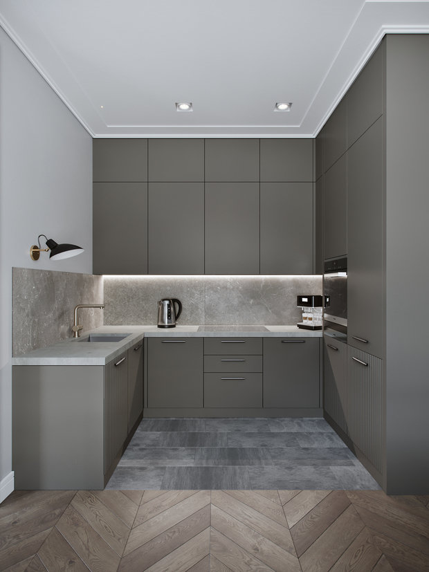 Фотография: Кухня и столовая в стиле Минимализм, Miele, Проект недели, Москва, 4 и больше, Более 90 метров, Aiya Design, ЖК «Red Side» – фото на INMYROOM