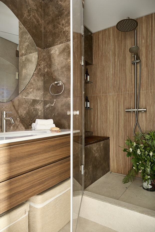 Фотография: Ванная в стиле Современный, Джапанди, Малогабаритная квартира, Квартира, Проект дня, Беларусь, Панельный дом, 1 комната, 40-60 метров, Жодино, Мария Назарова – фото на INMYROOM