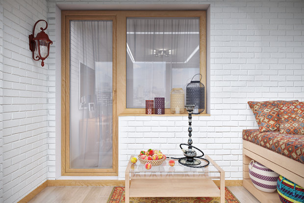 Фото из портфолио Светлая спальня с лоджией – фотографии дизайна интерьеров на INMYROOM