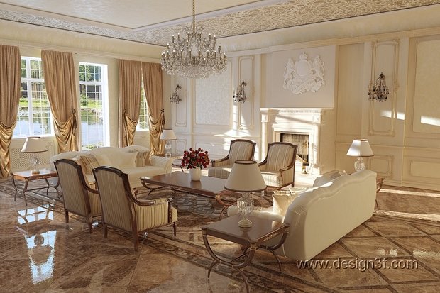 Фото из портфолио Роскошный каминный зал – фотографии дизайна интерьеров на INMYROOM