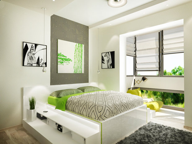 Фото из портфолио Спальня в эко-стиле  – фотографии дизайна интерьеров на INMYROOM