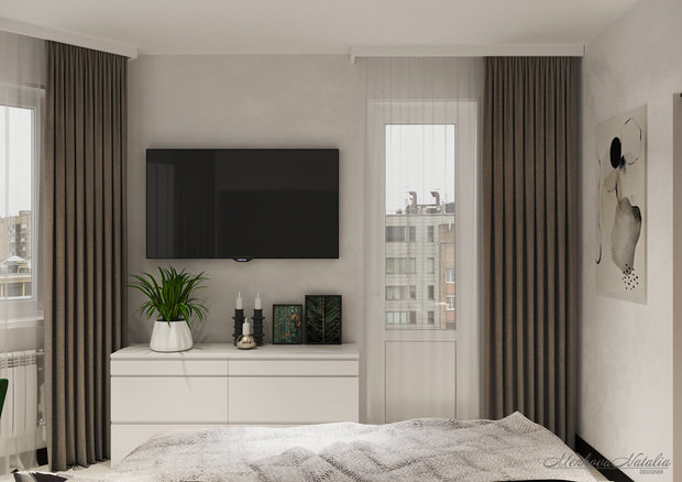 Фото из портфолио Спальня 19 м2 – фотографии дизайна интерьеров на INMYROOM