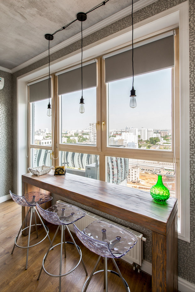 Фотография: Кухня и столовая в стиле Лофт, Квартира, Студия, Проект недели, Москва, новостройка, Монолитный дом, Дарья Чаплыгина, Ольга Пеккер, 40-60 метров – фото на INMYROOM