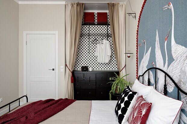 Фотография: Спальня в стиле Современный, Эклектика, Малогабаритная квартира, Квартира, Проект дня, Краснодар, 1 комната, до 40 метров, Ольга Суворова – фото на INMYROOM