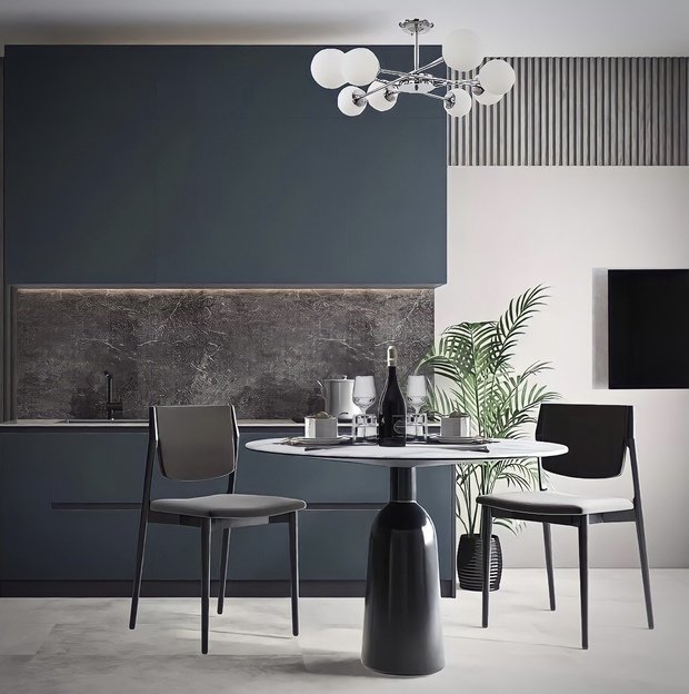 Фото из портфолио Проект «Лунный индиго» – фотографии дизайна интерьеров на INMYROOM